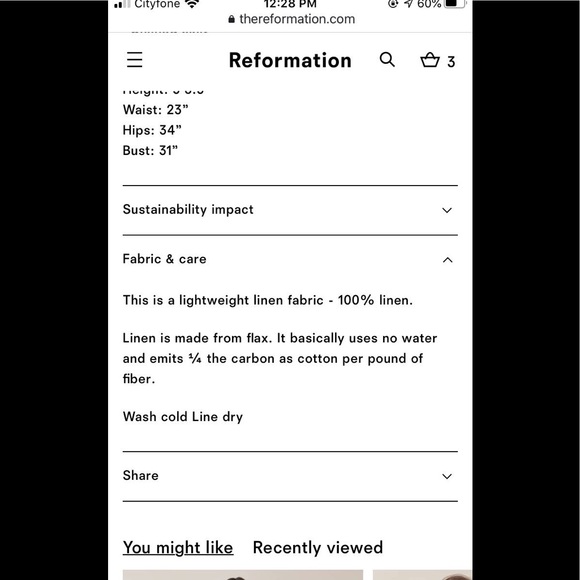Reformation Denver linen Dress  fairy size 2 authentic - Picture 14 of 14